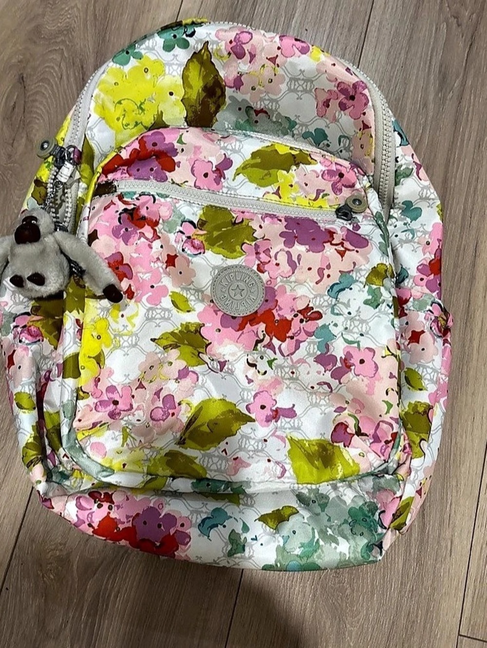 Kipling Floral Print Backpack in Pink & Multicolor